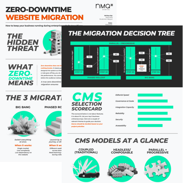 Preview of the NMQ Zero-Downtime Website Migration Infographic